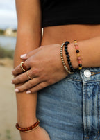 Raw Honey Amber & Smoky Quartz Necklace