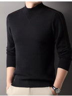 Men's Plus Size Texture Mock Neck Sweater