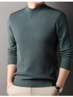 Men's Plus Size Texture Mock Neck Sweater