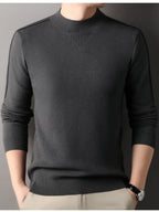 Men's Plus Size Texture Mock Neck Sweater