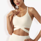 Strappy Crossover Cutout Sports Bra
