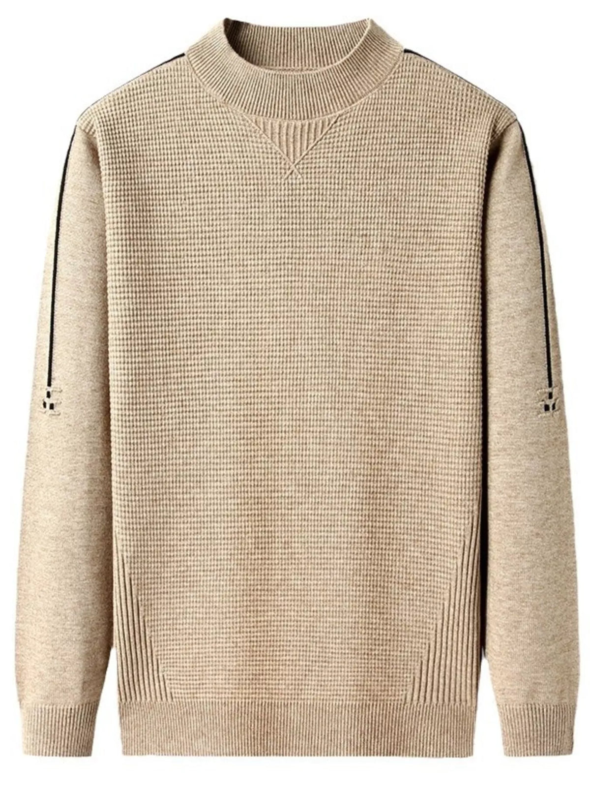 Men's Plus Size Texture Mock Neck Sweater
