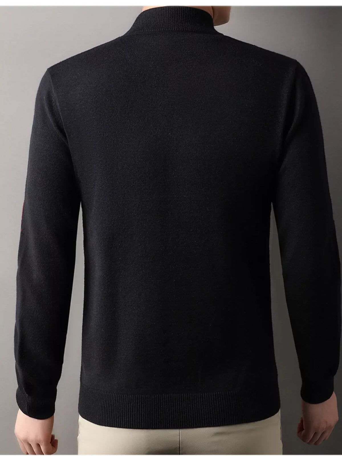Men's Plus Size Texture Mock Neck Sweater