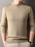 Men's Plus Size Texture Mock Neck Sweater